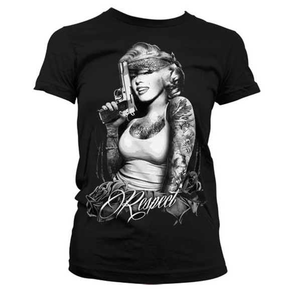 Marilyn Monroe Gangsta Girly T-Shirt - Picture 1 of 4